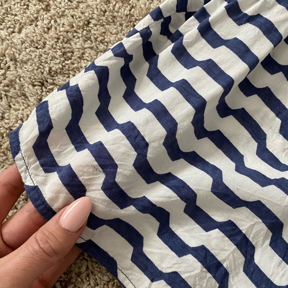 Women’s Naked Zebra stripe blue white button down tank top size small - Picture 8 of 8